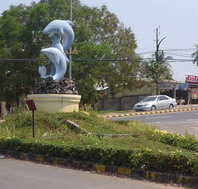 Statue in a roundabout